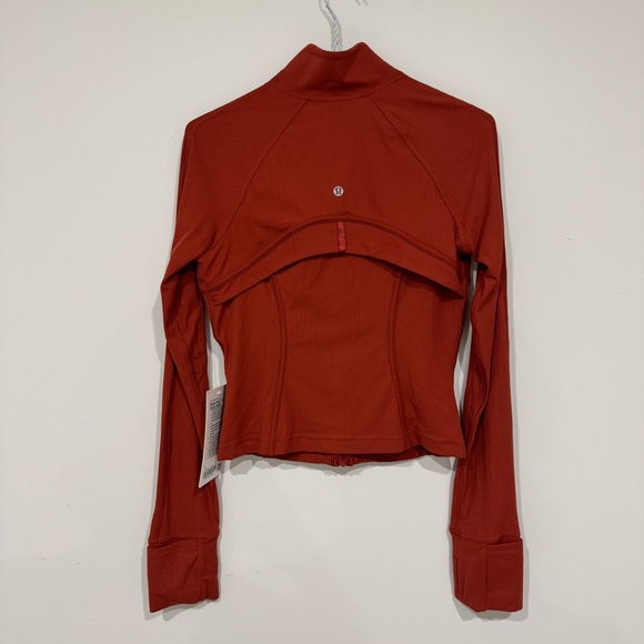 Lululemon Ribbed Nulu Cropped Define Jacket Cayenne Size 6 NWT - Picture 2 of 8